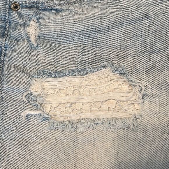 MUDD size 7 distressed denim shorts fab with cowboy boots or flip flops EUC - Picture 3 of 14
